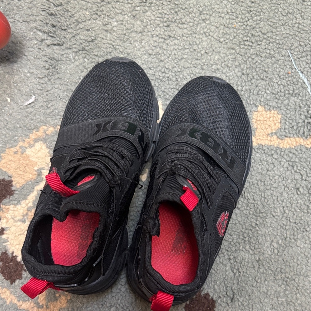 RBX Kids Black and Red Sneakers